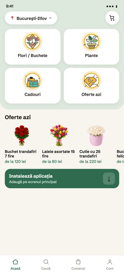 Flower Express demo, pe telefon