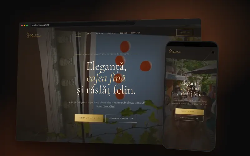 Maine Coon Cafe, site live făcut de Voost Vision