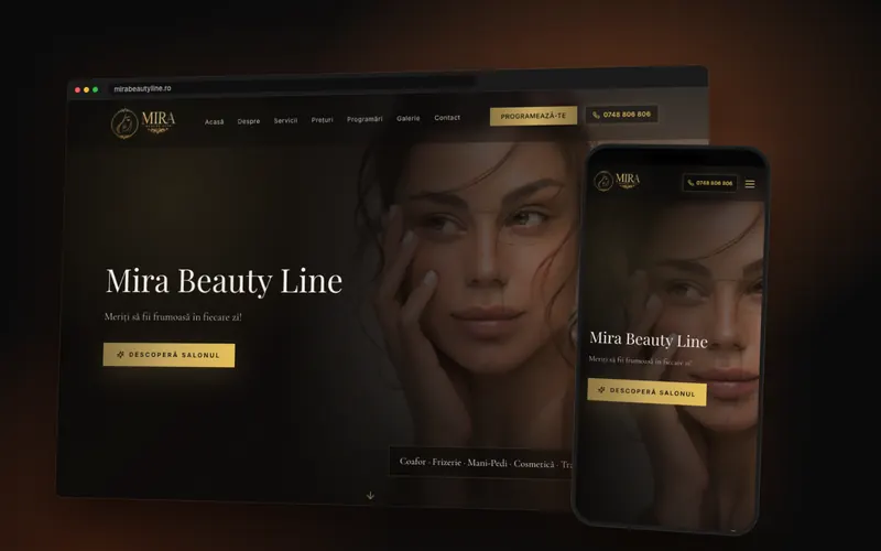 MIRA Beauty Line, site live făcut de Voost Vision